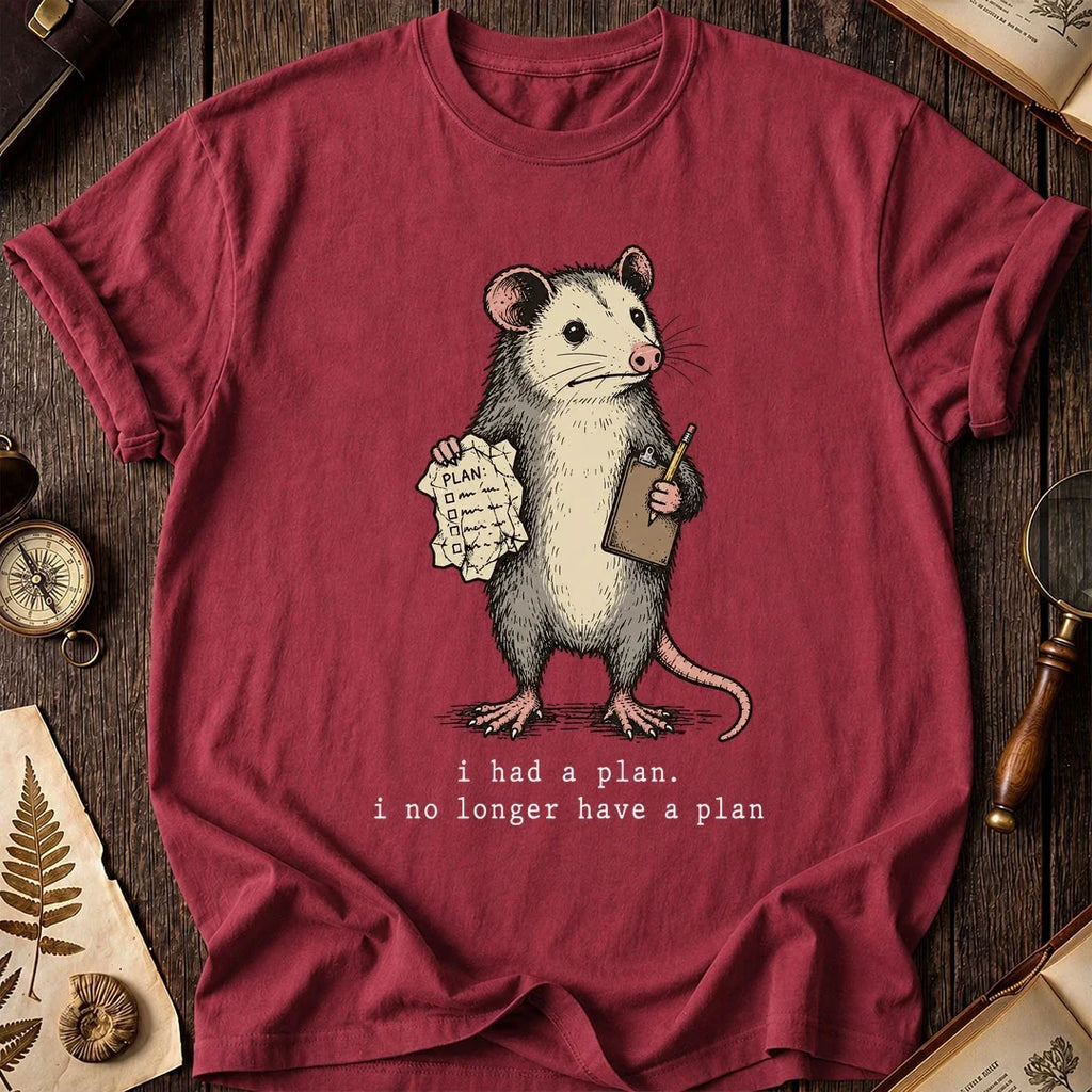 No Plan Possum T-Shirt product image 5