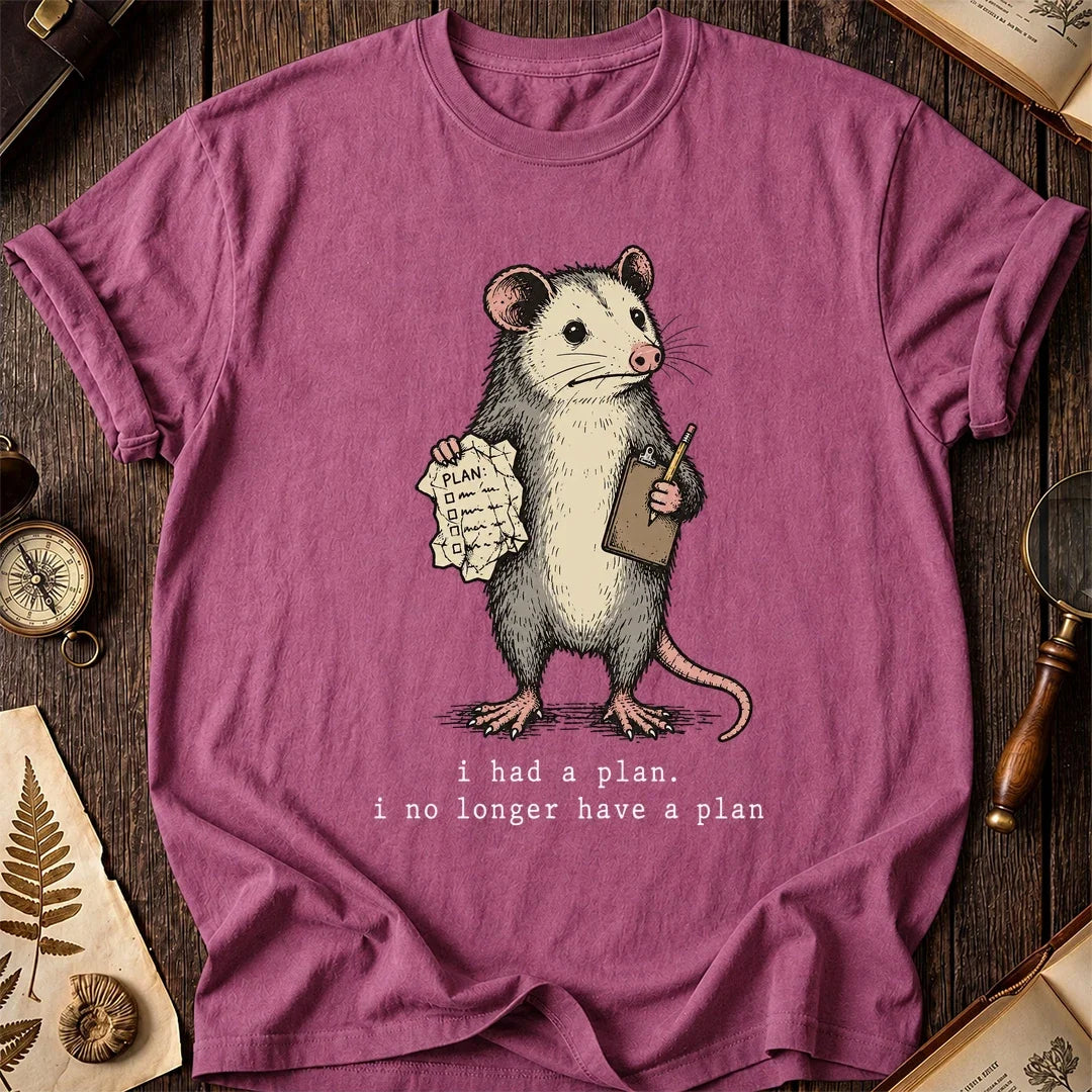 No Plan Possum T-Shirt product image 3