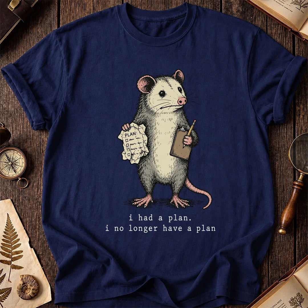 No Plan Possum T-Shirt product image 7