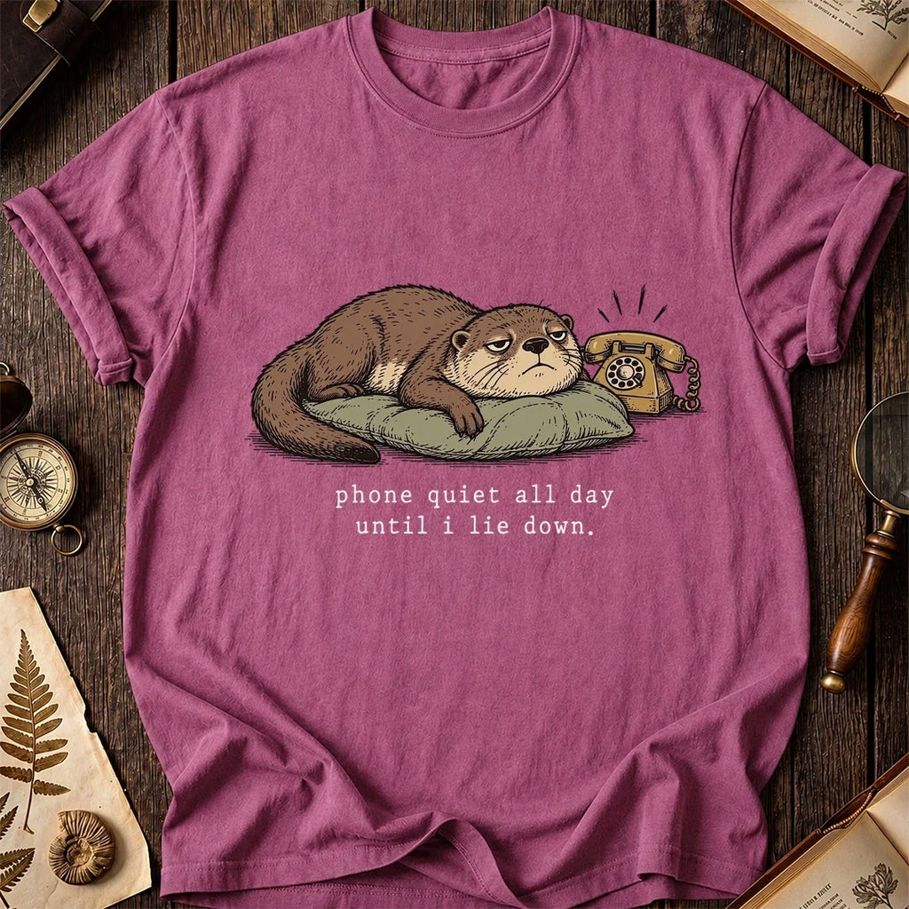 Quiet Phone Otter T-Shirt product image 3