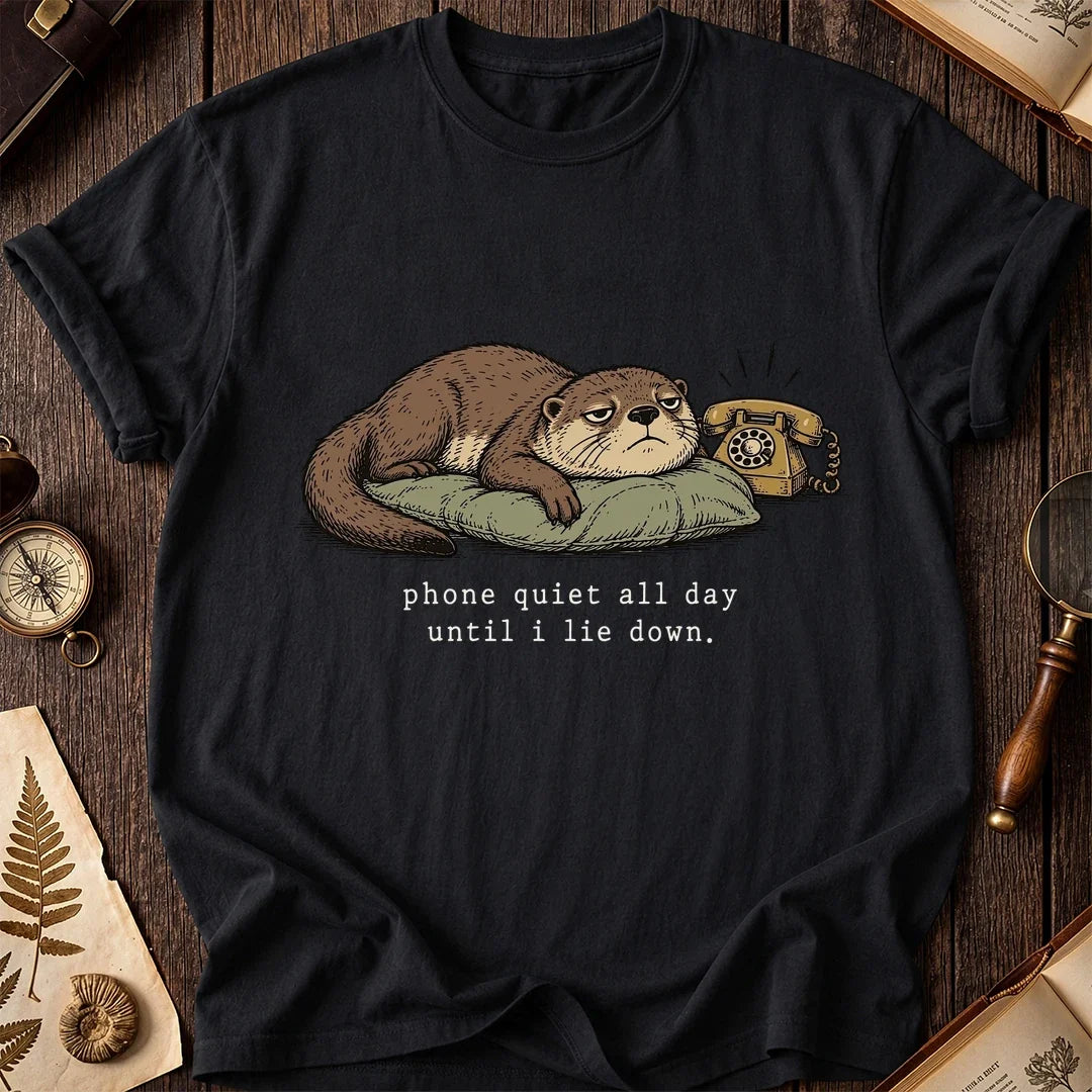 Quiet Phone Otter T-Shirt product image 2