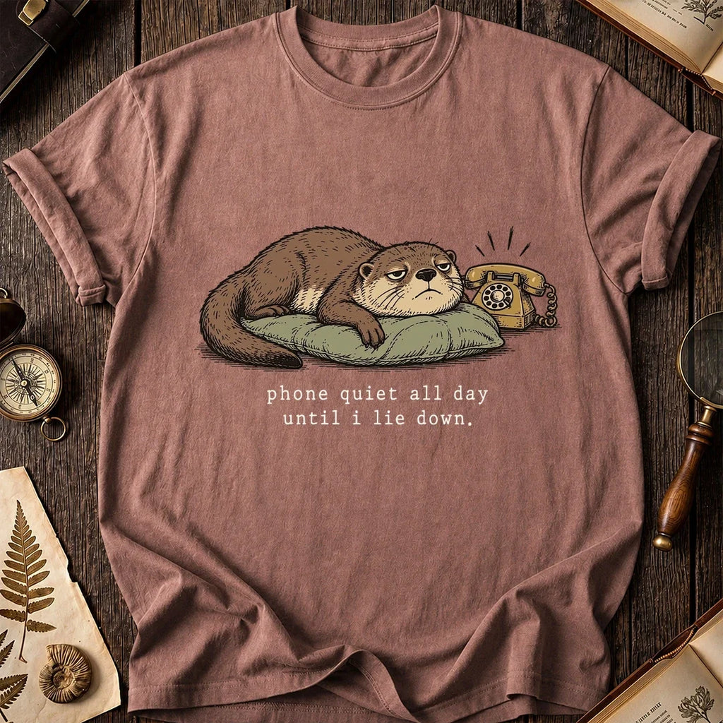 Quiet Phone Otter T-Shirt product image 8