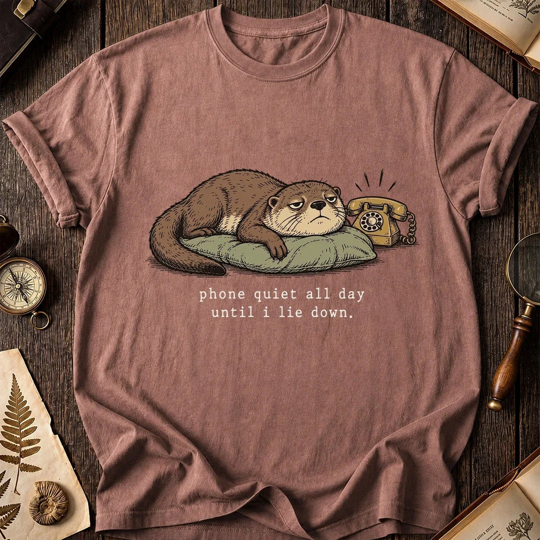 Quiet Phone Otter T-Shirt product image 8
