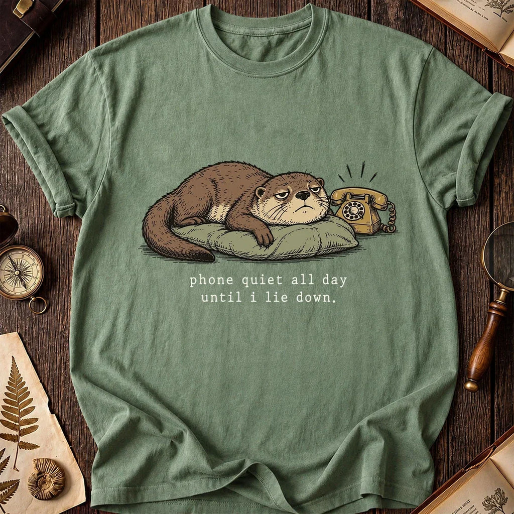 Quiet Phone Otter T-Shirt product image 5