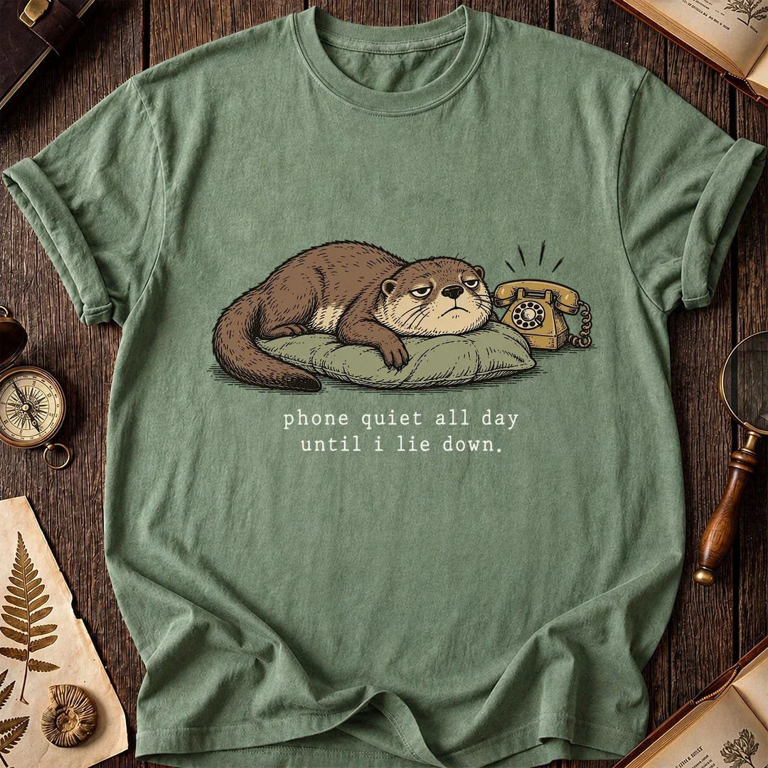 Quiet Phone Otter T-Shirt product image 5