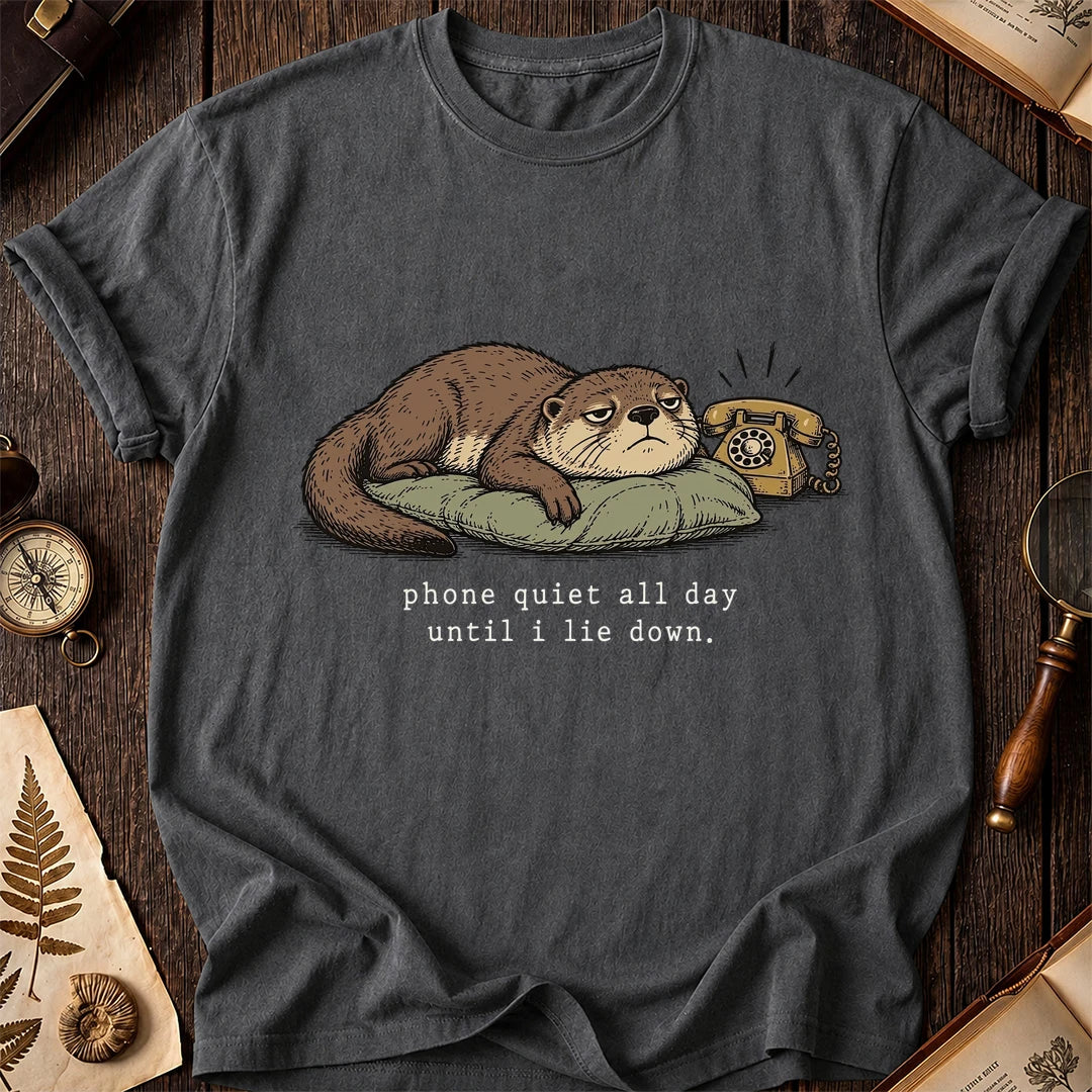 Quiet Phone Otter T-Shirt product image 6