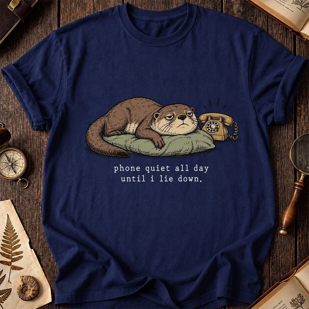 Quiet Phone Otter T-Shirt product image 7