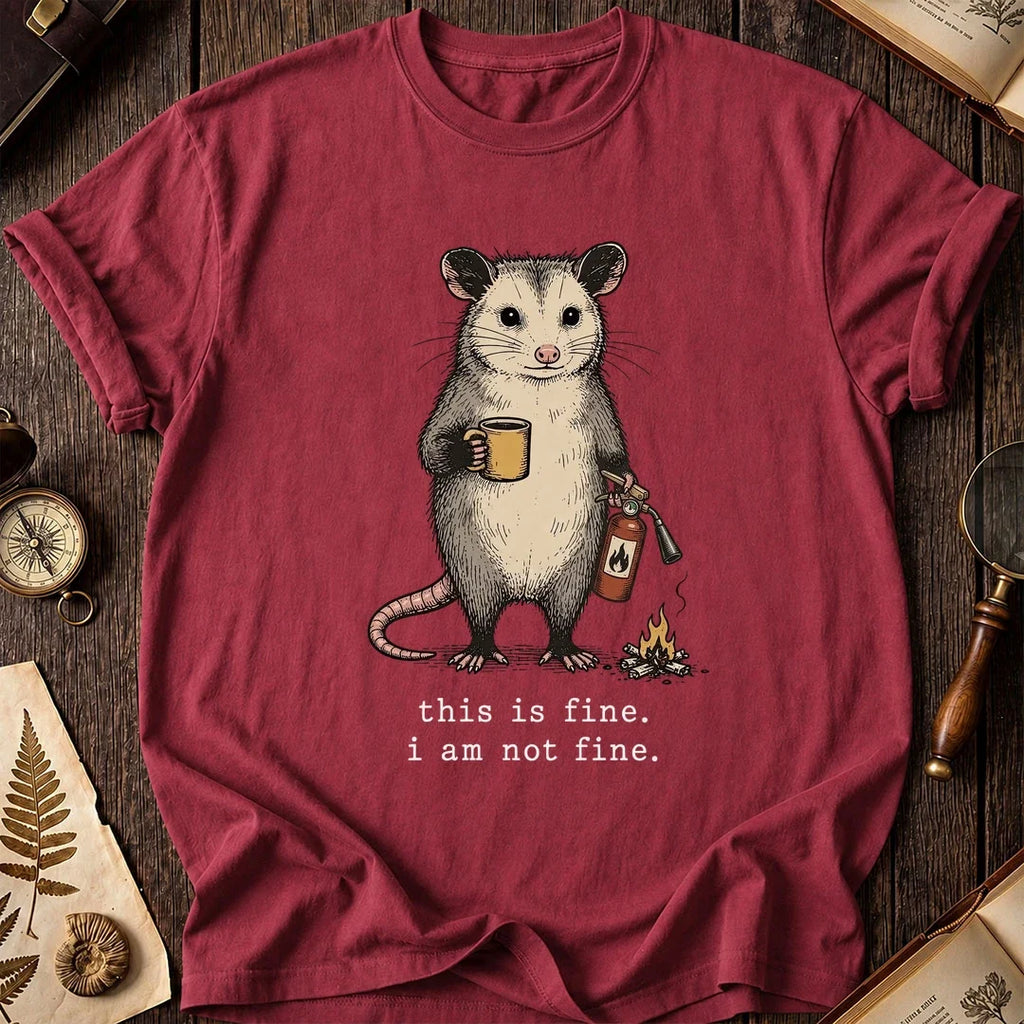 This Is Fine Possum T-Shirt product image 5