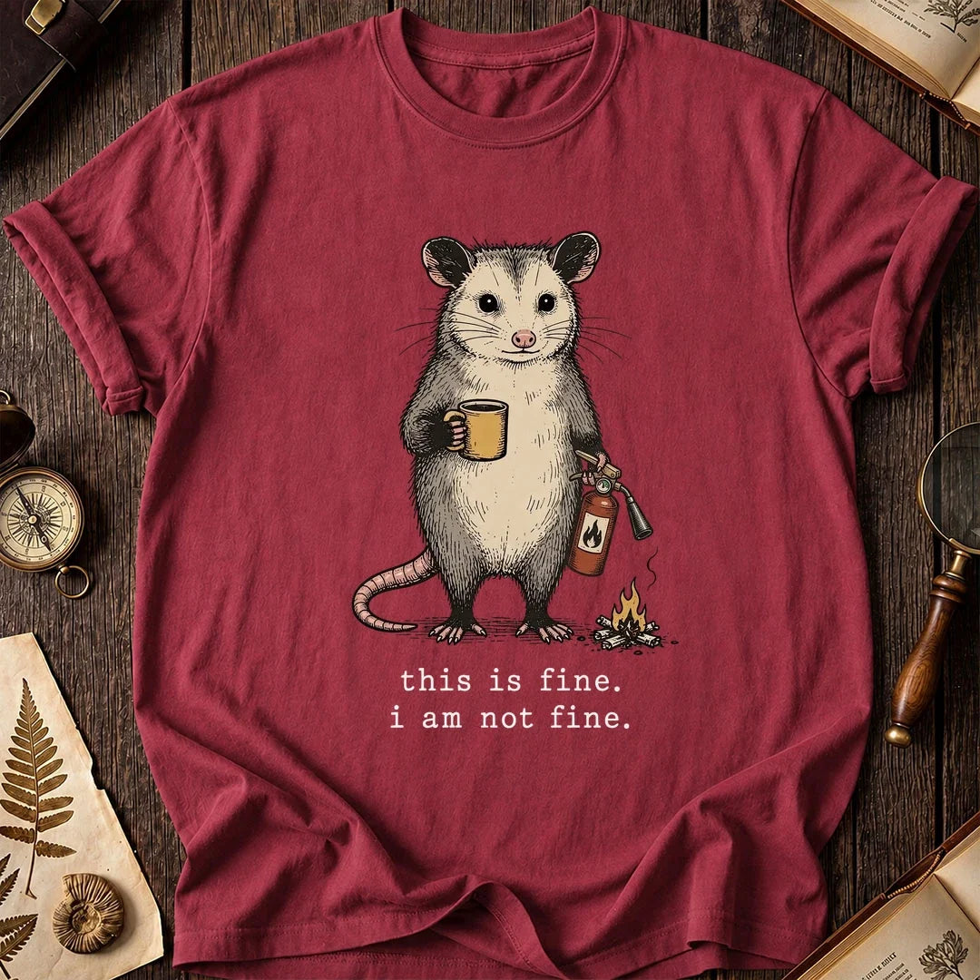This Is Fine Possum T-Shirt product image 5