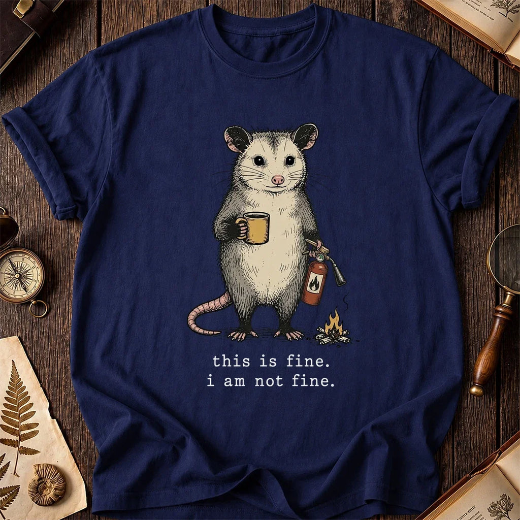 This Is Fine Possum T-Shirt product image 7