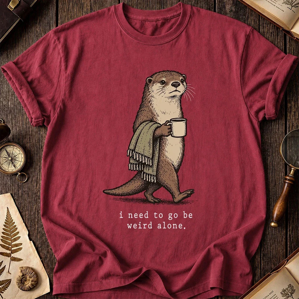 Weird Alone Otter T-Shirt product image 4