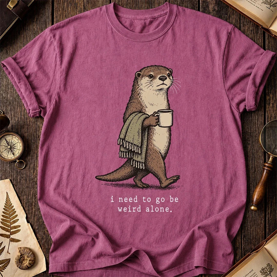 Weird Alone Otter T-Shirt product image 3